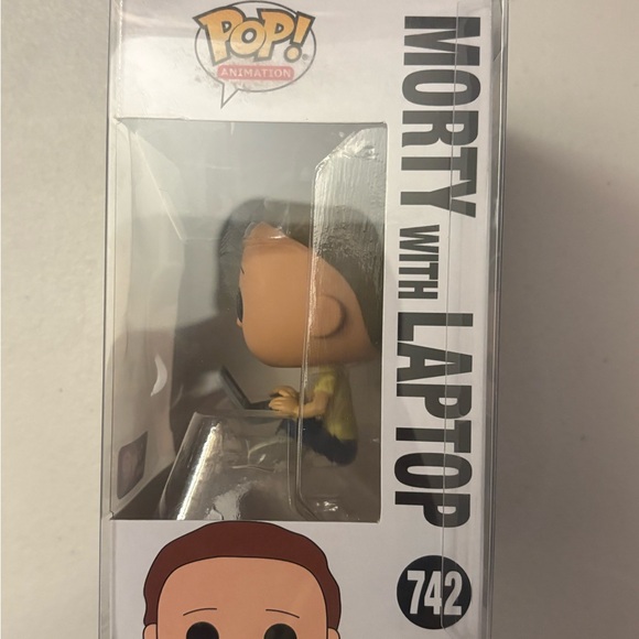 Funko Pop! Animation #742 Morty With Laptop Rick and Morty GameStop - Picture 4 of 6